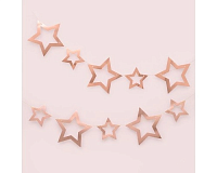 Гирлянда Звезды (розовое золото) 5м
