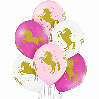 День Рождения|Единороги|Воздушный шар Единорог 14" (золотой)