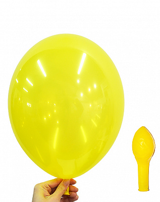 Воздушный шар кристалл желтый 30см