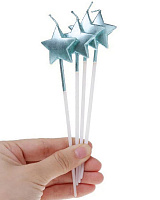 Свечи Звезды (голубые) 4