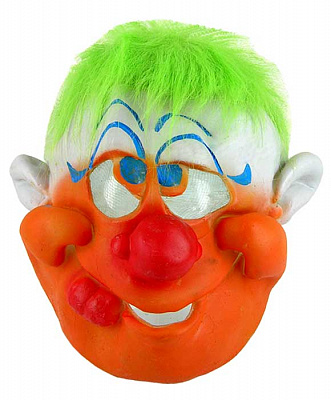 Маска карнавальная "Клоун с париком"