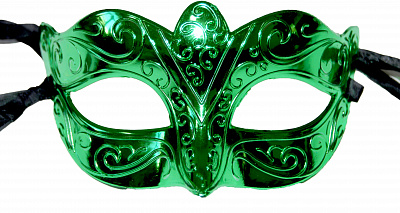 Маска карнавальна Патриція зелена