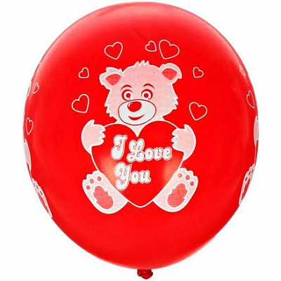 Воздушный шар Мишка I love you 14"