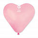 Воздушный шар пастель Сердце розовый 16"