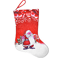 Праздники|Новогодние украшения|Новогодние носки|Носок Санта (красный) 22см