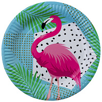 День Рождения|Фламинго|Тарелки Фламинго 23 см 6