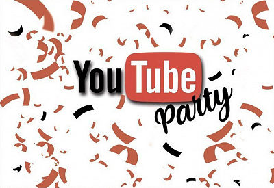 Плакат YouTube party 120х75