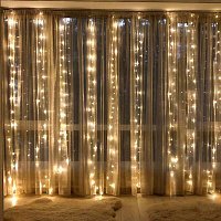 Гирлянда штора 3х3м (теплый белый) Гирлянда штора 3х3м (теплый белый)