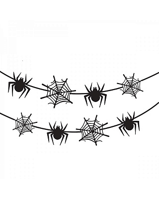 Гірлянда Павук із павутинням чорна 3 м