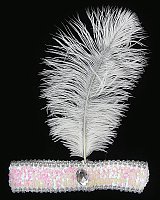 Пов'язка з пером маленька (біла) Пов'язка з пером маленька (біла)