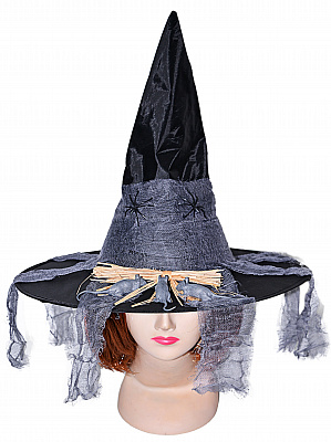 Шляпа ведьмы с соломой