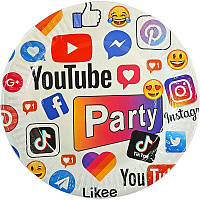 Тематические вечеринки|Блогерская вечеринка|Тарелки Социальные сети 10