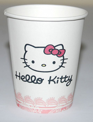 Стаканы праздничные Hello Kitty 190мл 6 шт