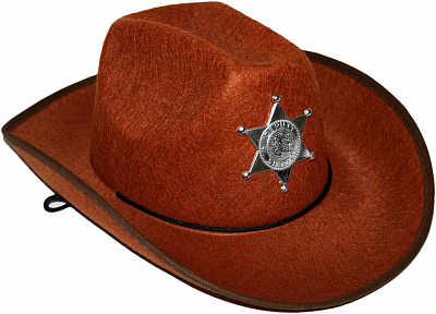 Шляпа Шерифа коричневая