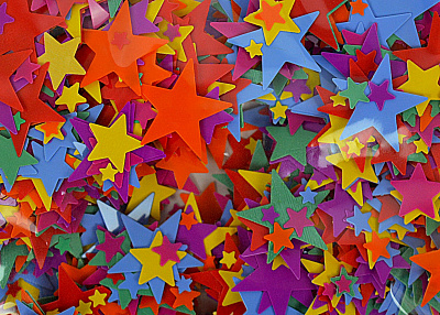 Конфетти звезды разноцветные 14 грамм