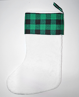Носок Новорічний біло-зелений 43 см