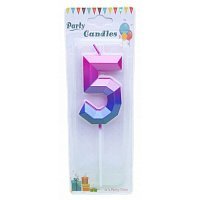 Свічка цифра грані на списі 5 (градієнт) Свічка цифра грані на списі 5 (градієнт)