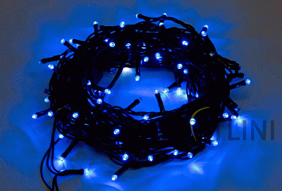 Гирлянда LED 100 Статичная (синяя)