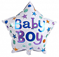 День Рождения|Новорожденным|Для мальчиков|Шар фольга 18" Звездочка Baby Boy