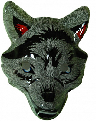 Маска детская волк (серый)