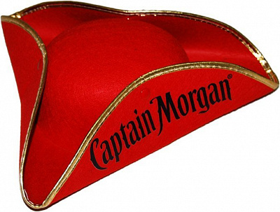 Треуголка Капітан Морган (червона)