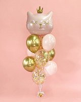 Букет шаров Котик с короной 10 шт. ГЕЛИЙ Букет шаров Котик с короной 10 шт. ГЕЛИЙ