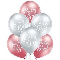 Воздушный шар хром 30 см Baby Girl Воздушный шар хром 30 см Baby Girl