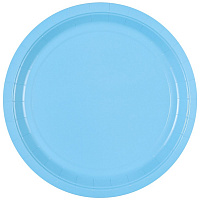Товари для свята|Сервировка стола|Тарілки|Тарілки пастель (блакитні) 23см