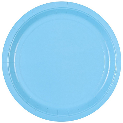 Тарелки пастель (голубые) 23см