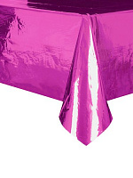 Скатерть фольг розовая 130х180