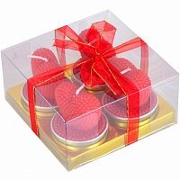 Набір свічок Серця червоні 4шт