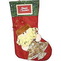 Праздники|Новогодние украшения|Новогодние носки|Носок Merry Christmas Дед Мороз