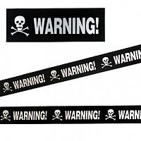 Лента оградительная Warning (серая)