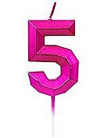 Свеча цифра на пике 5 (маджента) Свеча цифра на пике 5 (маджента)