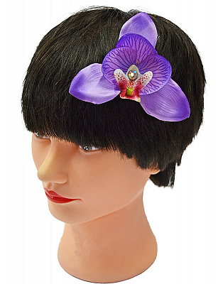 Цветок в волосы Орхидея (фиолетовая)