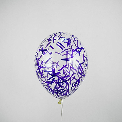 Куля з конфетті Нарізка фіолетова