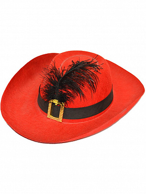 Шляпа Мушкетер (красная)