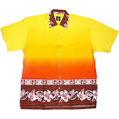 Гавайская рубашка оранжевая XXL