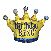 Повітряні кульки|Шарики на день рождения|Чоловікові|Куля фігура Корона короля 58х75 см