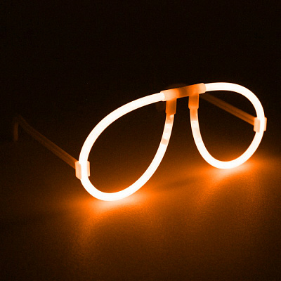 Светящиеся очки оранжевые (сборные)