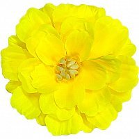 Заколка цветок пиона (желтый)