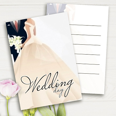 Вітальна листівка міні Wedding day