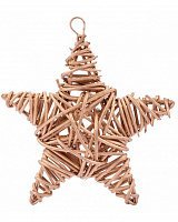 Декор Звезда ротанг 15см