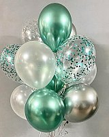 Букет куль Смарагд 12 од (гелій) Букет куль Смарагд 12 од (гелій)