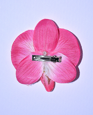 Квітка у волосся Орхідея (малинова)