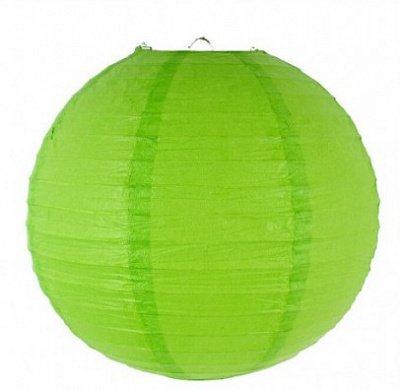 Фонарик бумажный (зеленый) 40см