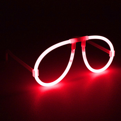 Светящиеся очки красные (сборные)