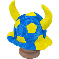 Товары для праздника|Карнавальные шляпы|Шапка мяч Украина с рогами