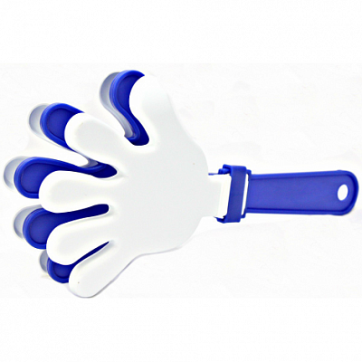 Трещотка рука (сине-белая)
