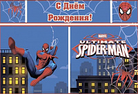 День Рождения|Человек-паук Spiderman|Плакат Человек Паук 120х75